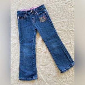 Hello Kitty Flared Jeans with double HK Backpocket embroidery